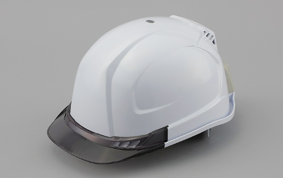 送風機内蔵ヘルメット 395F-S シロXスモーク (ヒサシ)