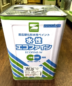 水性エコファイン　艶有り　19-65B（ミディアムグレー系）　16KG　＃反応硬化形低VOC水性塗料　＃エスケー化研　＃一液　＃アクリル樹脂系　＃JIS認証防火認定　＃防かび・防藻性　＃低VOC　＃透湿性 　＃限定1　＃ラスイチ　＃DPM 　＃20260204